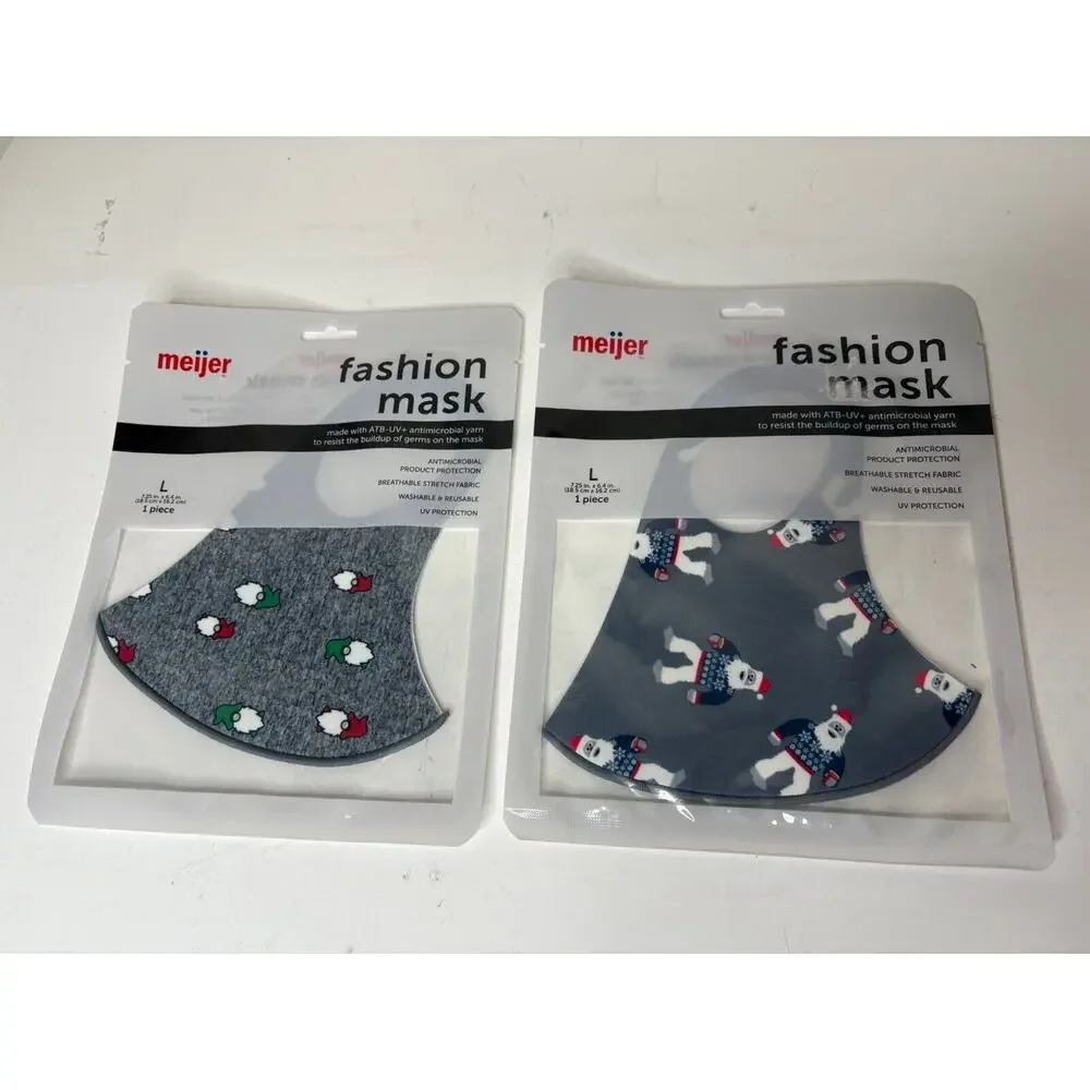 Christmas Face Mask Mens L Reusable Washable Protection Cover Yeti Gnome NEW 2